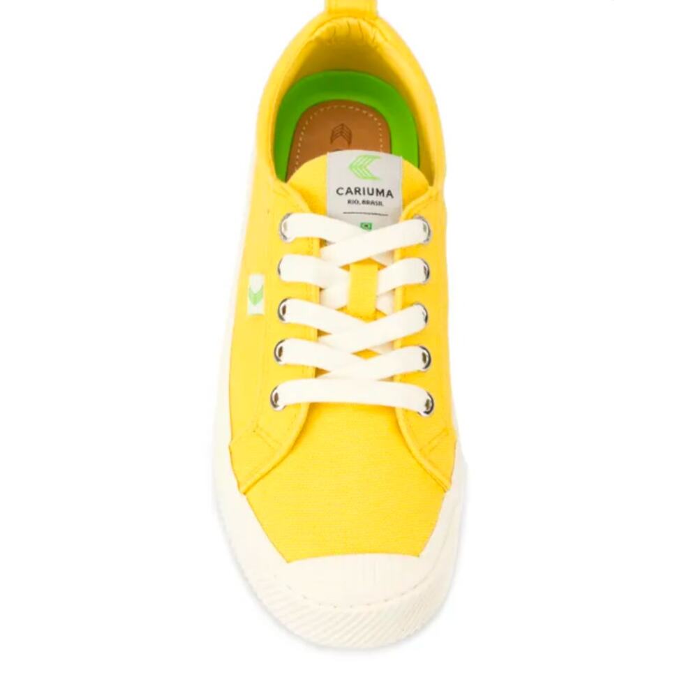 Cariuma OCA low top canvas sneakers yellow Sustainable Bright Travel Casual